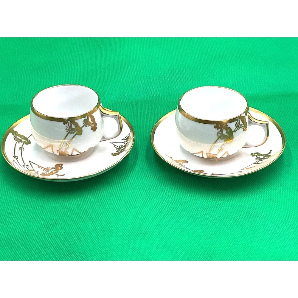 J&C Bavaria 23k Gold Gilt‎ Tea Cups & Plates Set
